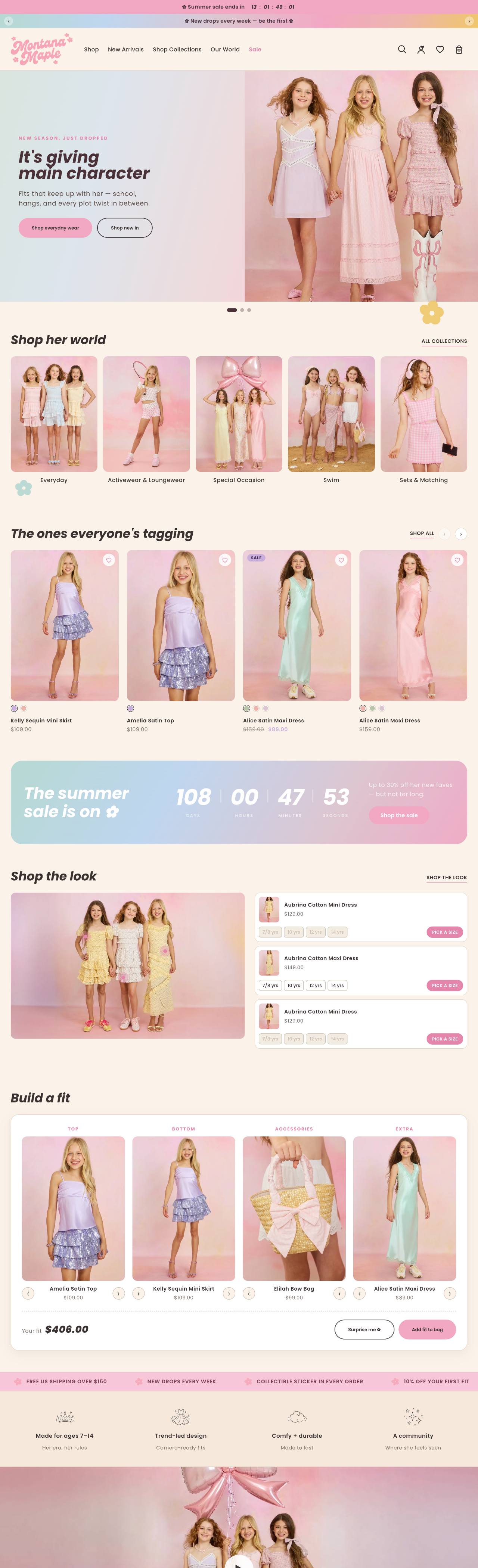 The Montana Maple homepage, full length